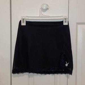 Playboy Lace Mini Skirt